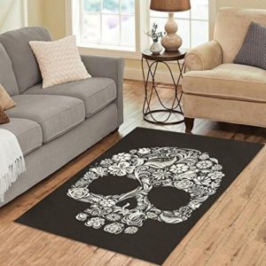Sugar Skull Day Of The Dead Area Rug Carpet