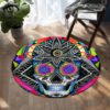 Skull Colorful Area Rug Carpet