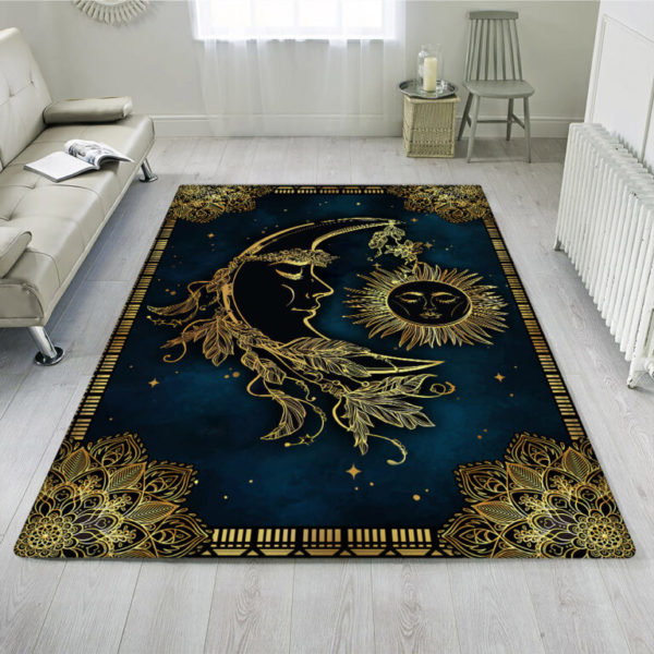Sun And Moon Mandala Area Rug Home Decor