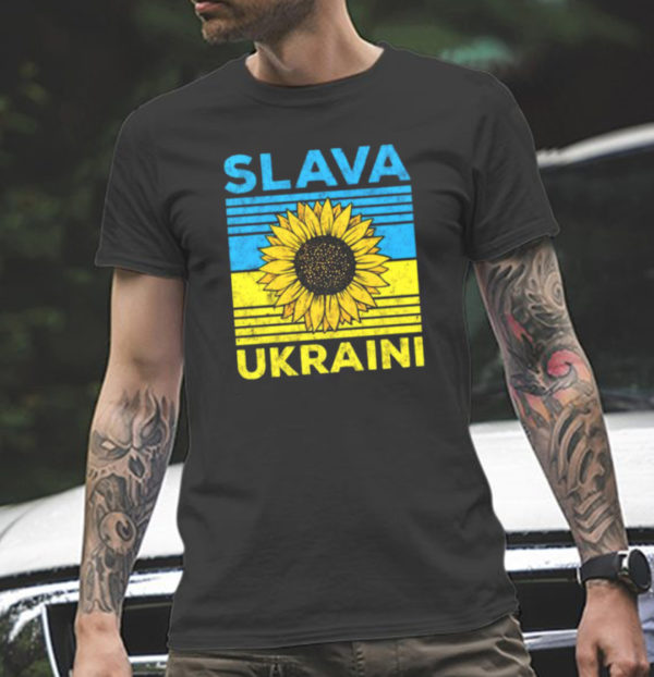 Sunflower Flag Slava Ukraini T-Shirt