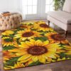 Bee With Sunflower Rug Home Decor