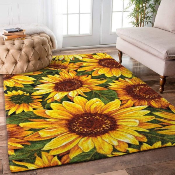 Sunflower Garden Area Rug Home Decor