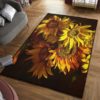Sunflower Washable Rug Living Room
