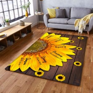 Sunflower Wooden Style Rug Home Decor