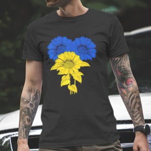 Sunflowers Blue Yellow Support Peace Ukrainian Flag Classic T-Shirt