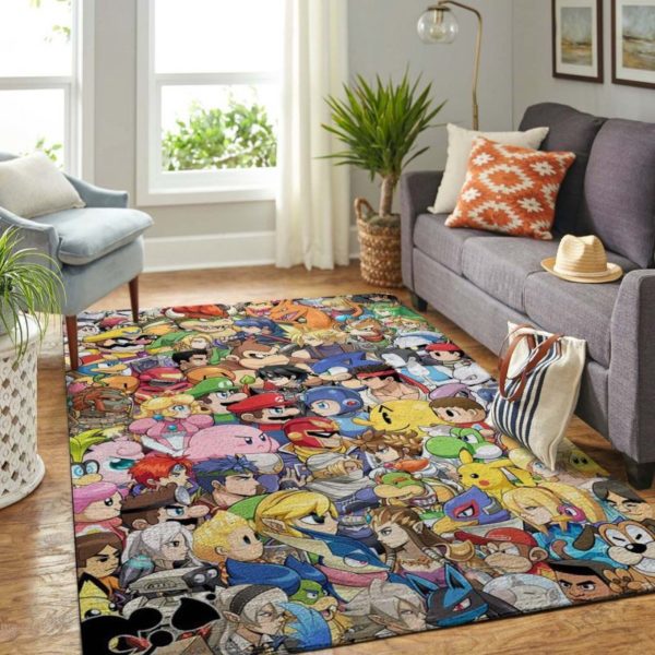 Super Mario Anime Area Rug Carpet