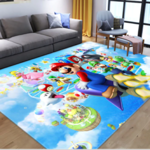 Super Mario Area Rug Carpet For Living Room Home Decor