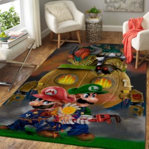 Super Mario Bros Area Rug Carpet For Living Room