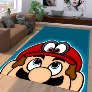Super Mario Face Area Rug Carpet