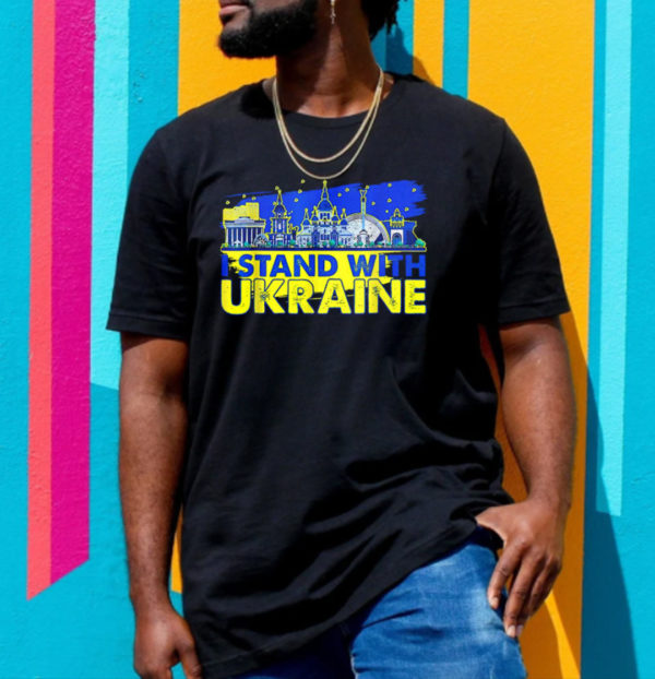 Поддержите украинцев Stand With Ukraine Ukrainian Landmark Classic T-Shirt