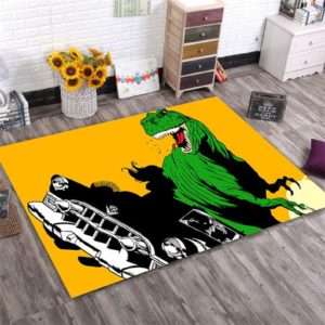 T-Rex Chase Dinosaurs Rug Home For Living Room
