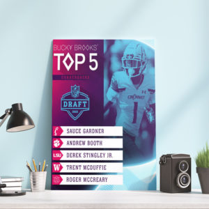 TOP 5 Cornerbacks NFL Draft 2022 Poster Canvas