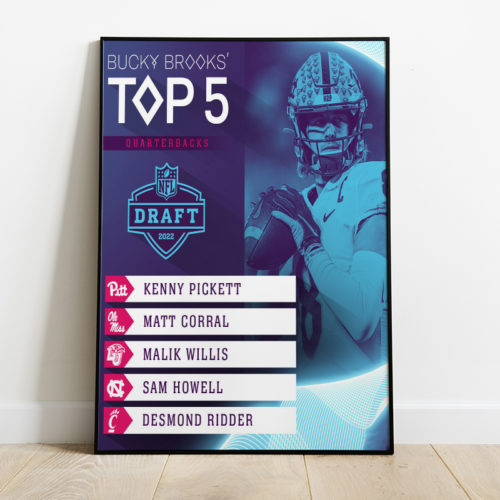 TOP 5 Quarterbacks NFL Draft 2022 Poster Canvas REVER LAVIE