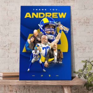 Thank You Andrew Whitworth Los Angeles Rams Poster Canvas