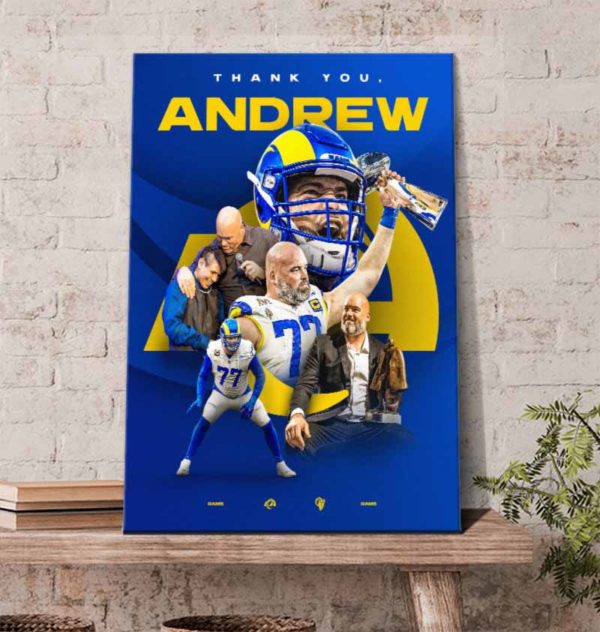 Thank You Andrew Whitworth Los Angeles Rams Poster Canvas