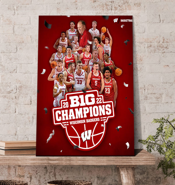 The Wisconsin Badgers Big Ten Champions Poster Canvas
