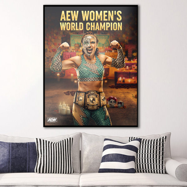Thunder Rosa World Champion AEW Poster Canvas