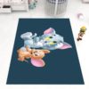 Minnie Mouse Head Pattern Rug Home Decor