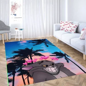 Tom And Jerry Hawaii Rug Home Decor