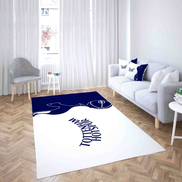 Tottenham Hotspur Football White And Blue Area Rug Carpet