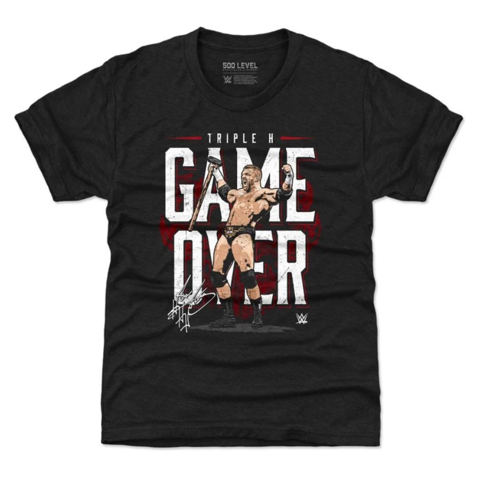 Triple H Retires Game Over Signatures T-shirt Triple H Retires Game Over Signatures T-shirt