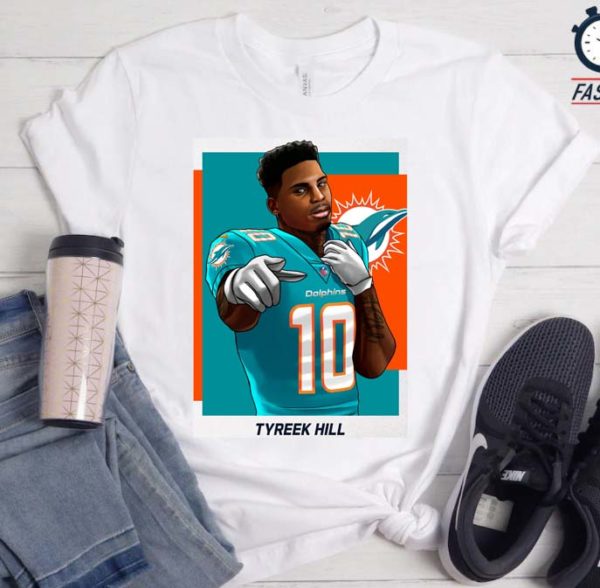 Tyreek Hill South Beach Cheetah To Miami Dolphins T-shirt
