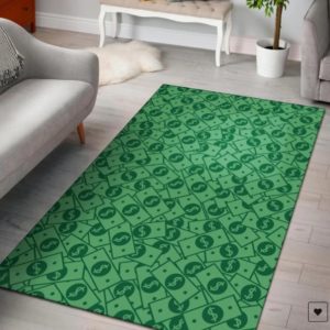 USD Dollar Money Pattern Rug Home Decor