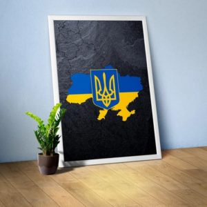 Ukraine Flag Kyiv Stand With Ukraine Poster Canvas