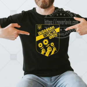 Ukraine Shield 3 Sunflowers Ukrainian Witches Unite T-shirt