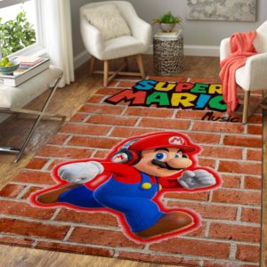 Video Game Fans Mario Area Rug Carpet