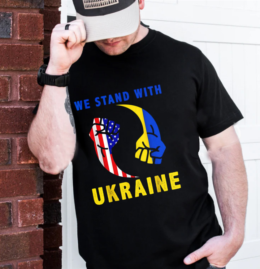 We Stand With Ukraine Поддержи Украину T-Shirt We Stand With Ukraine Поддержи Украину T-Shirt