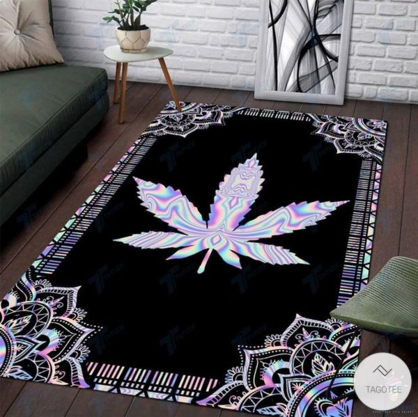 Weed Psychedelic Mandala Rug For Living Room