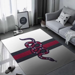 White Gucci Snake Vintage Web Gucci Rug Home For Living Room