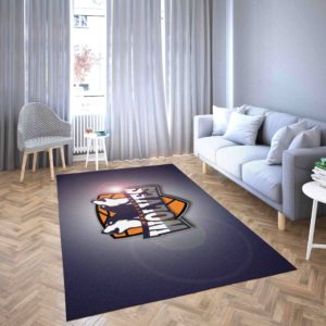 Worcester Wolves Basketball Club Logo Gray Area Rug Carpet