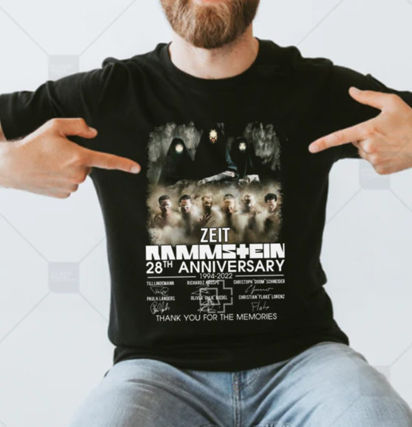 Zeit Rammstein 28th Anniversary 1994 2022 Signatures Unisex T-Shirt