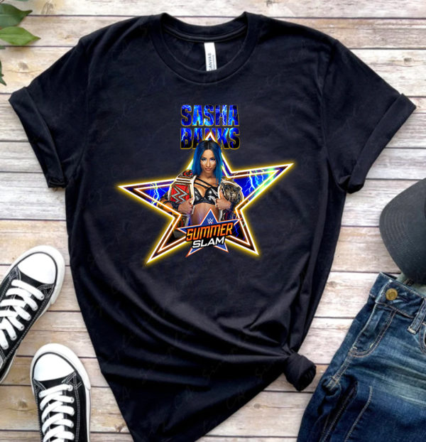 2022 Sasha Banks SummerSlam WWE T-Shirt