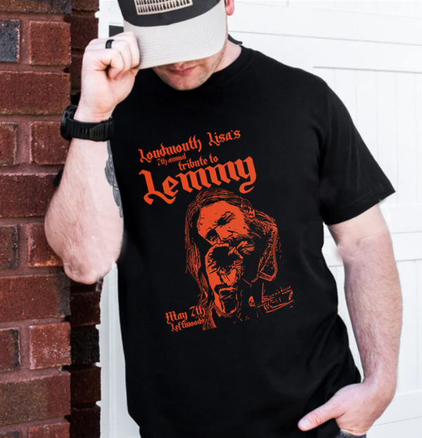 7th Annual Lemmy Tribute orange on black Essential T-Shirt