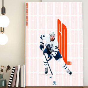 Auston Matthews 60 Goals Career Poster Canvas