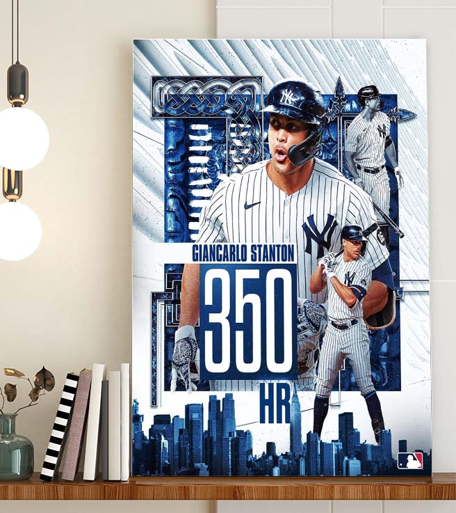 Congratulation Giancarlo Stanton 350 HR Milestone Poster Canvas Congratulation Giancarlo Stanton 350 HR Milestone Poster Canvas