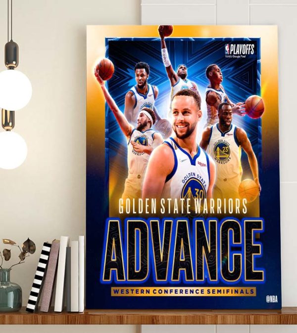 Congratulation Golden State Warriors Advance Western Conference Semifinals Poster Canvas