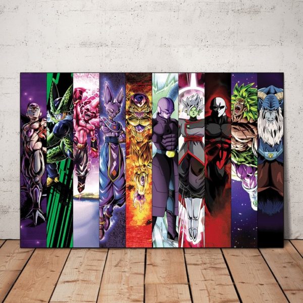 Dragon Ball All Villains Grid Poster Canvas