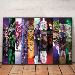 Dragon Ball All Villains Grid Wall Art Poster Canvas