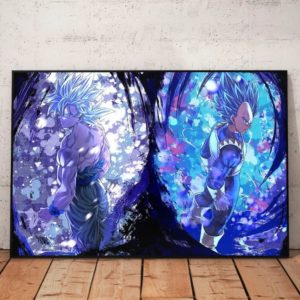 Dragon Ball Saiyans Goku vs Vegeta Poster Canvas