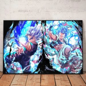 Dragon Ball Saiyans Vegito vs Gogeta Poster Canvas