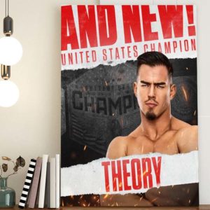 Dustin Theory And New US Champion WWE Raw Poster Canvas
