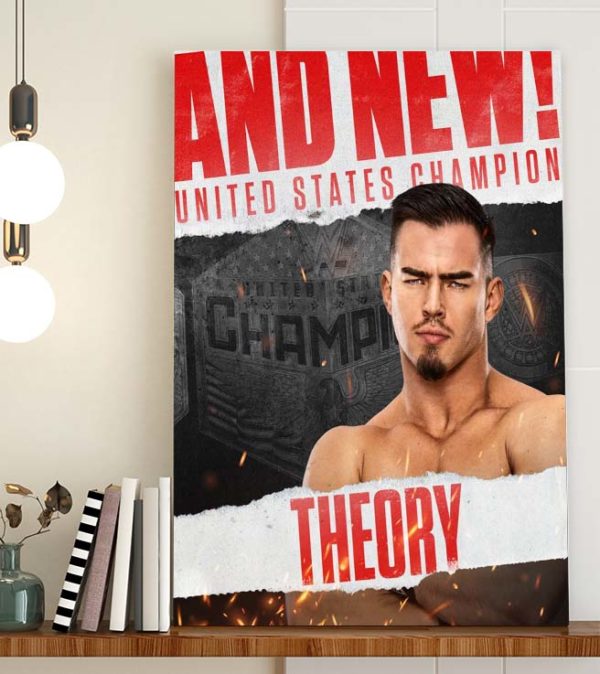 Dustin Theory And New US Champion WWE Raw Poster Canvas