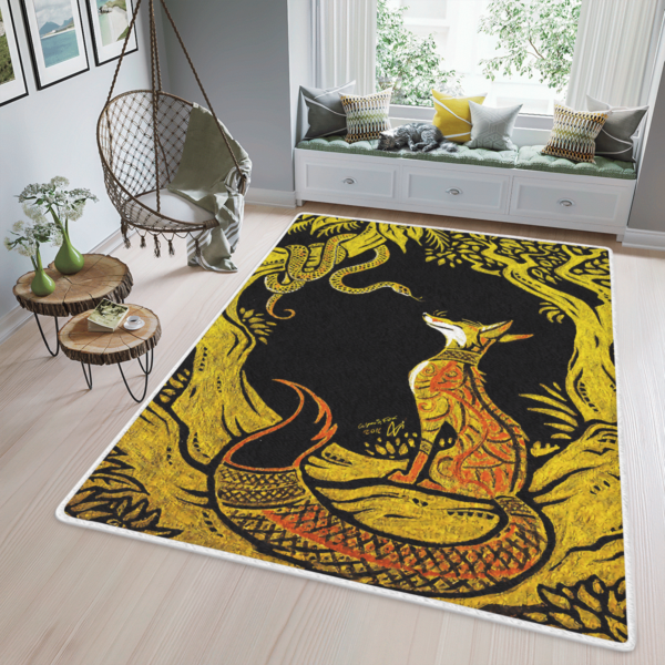 Fox And Snake Are Rug Home Decor