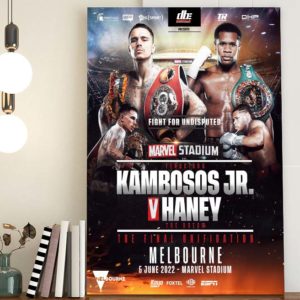 George Kambosos vs Devin Haney Undisputed Melbourne Marvel Stadium Poster Canvas