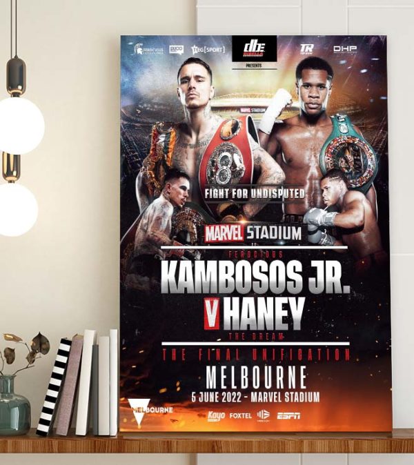 George Kambosos vs Devin Haney Undisputed Melbourne Marvel Stadium Poster Canvas