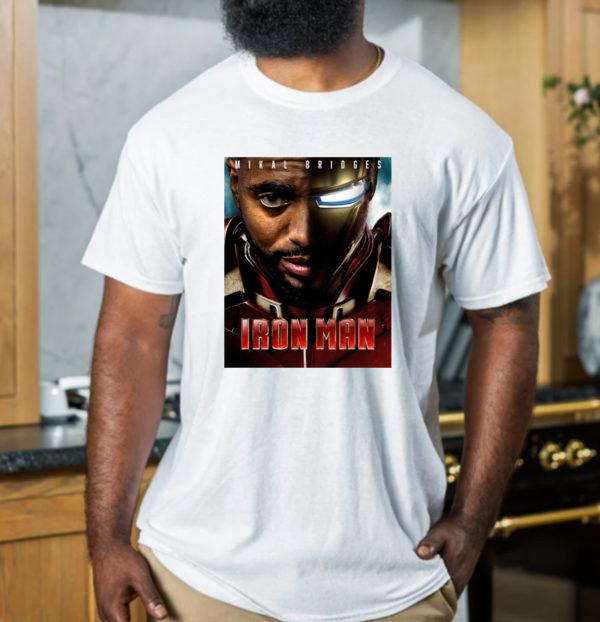 Iron Man X Mikal Bridges Phoenix Suns NBA T-Shirt